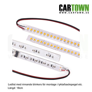 Ledlist yellow turnsignal 18cm, (2st)