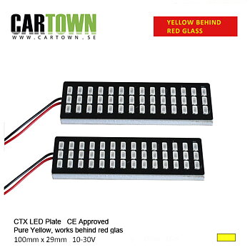 Led-plates yellow, 100x30  (2pcs)