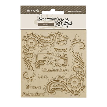 Stamperia Decorative chips cm 14x14 -Songs of the Sea journal