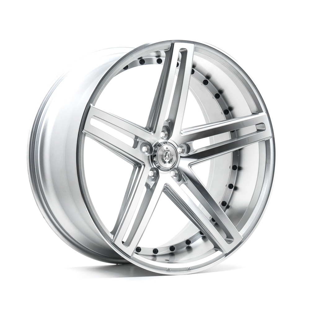 19" AXE WHEELS EX20 - GLOSSY SILVER POLISHED