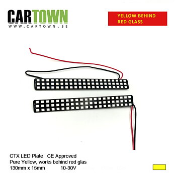Led-plates yellow, 130x15  (pair)
