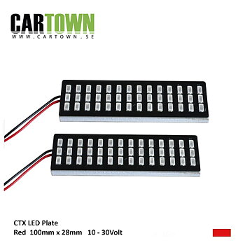 Led-plates Red , 100x30  (2pcs)