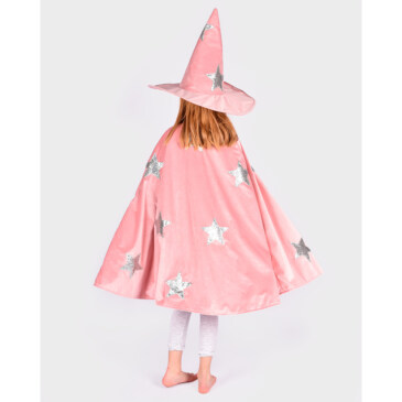 Rosa Cape med Hatt i Satin - Robetoy - 2
