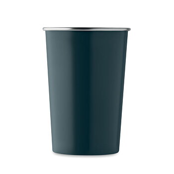 Blå mugg av stål