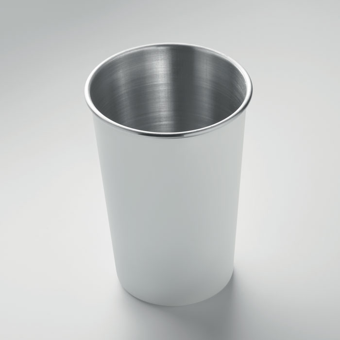 Hvidt stålkrus set fra oven