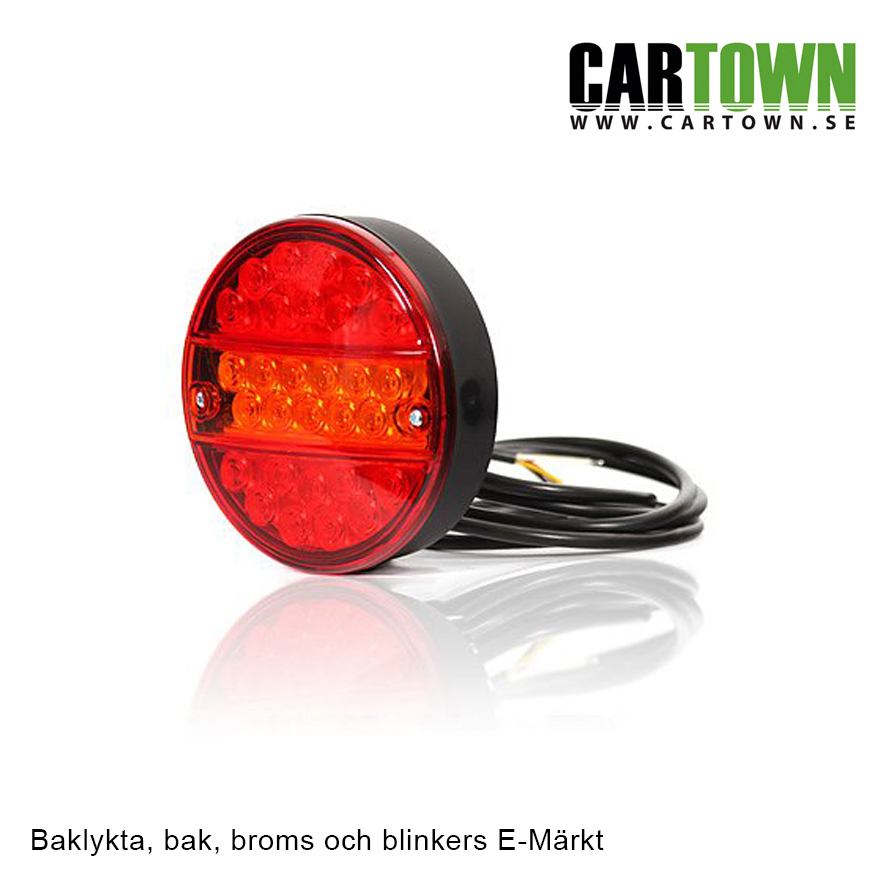 Baklykta 3-funktioner LED 12-24V