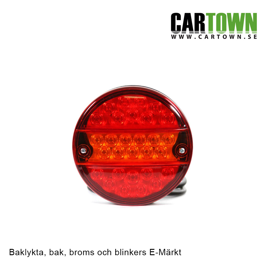 Baklykta 3-funktioner LED 12-24V - 2