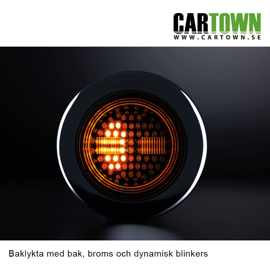 Baklykta 3-funktioner dynamisk LED 12-24V - 6