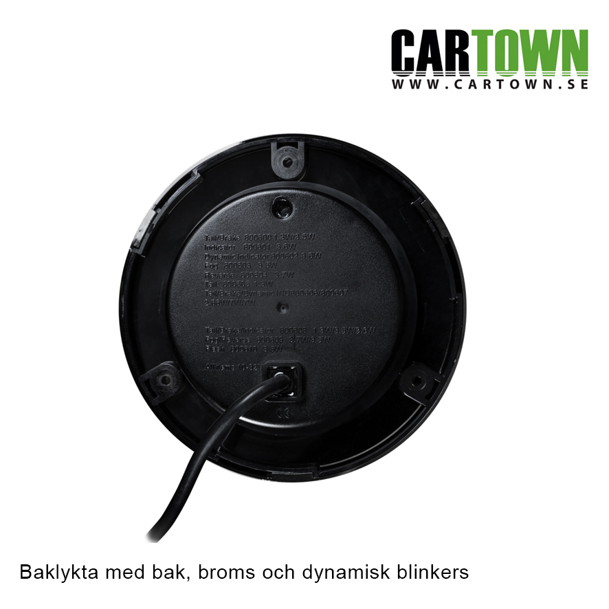 Baklykta 3-funktioner dynamisk LED 12-24V - 3