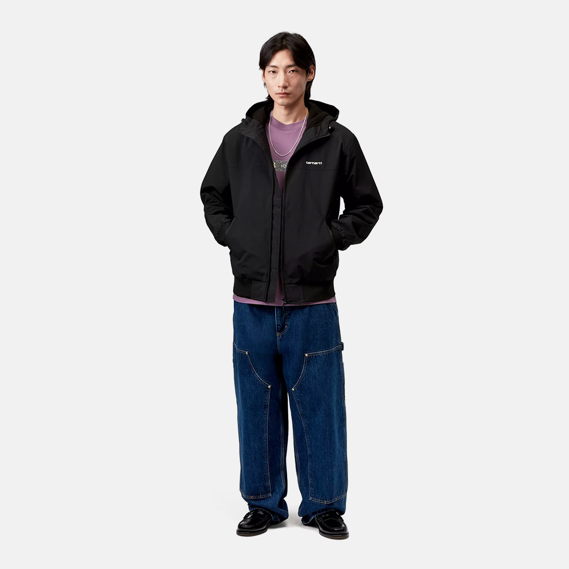 Carhartt WIP - Hooded Sail Jacket Black/White - 4