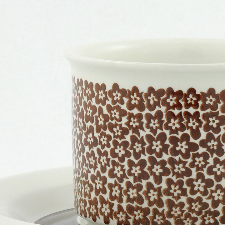 Peter Winquist (Faenza 1970) Teacup with Brown Flower Pattern 12 cm   [Sample Images]