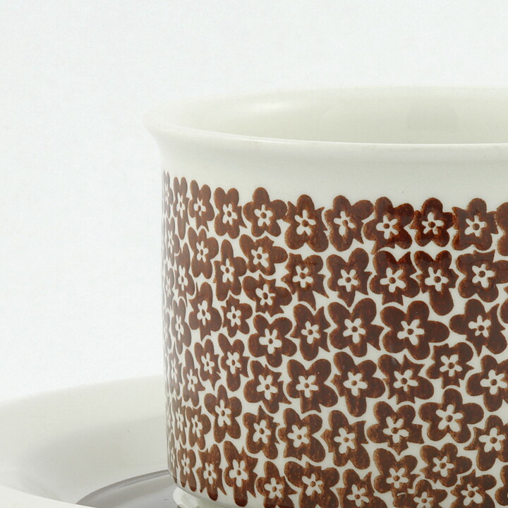 Peter Winquist (Faenza 1970) Teacup with Brown Flower Pattern 12 cm   [Sample Images]