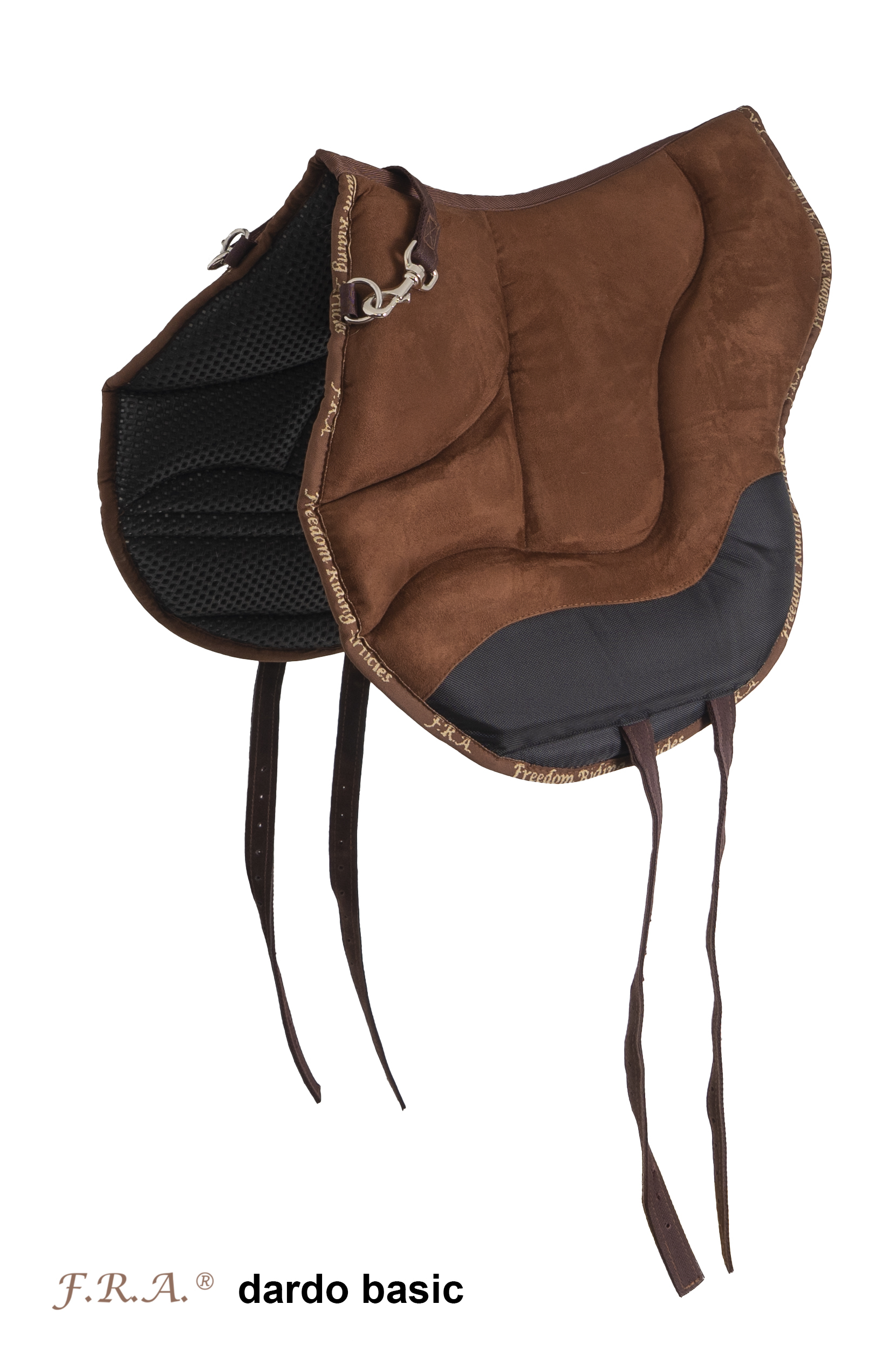 F.R.A® Dardo bareback saddle / ride pad 'Basic', full, brown