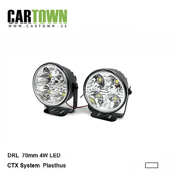 DRL 4W 70mm round with bracket (pair)