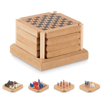 Glasunderlägg spelset 4-i-1