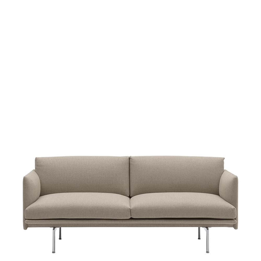 Outline Soffa 2-sits Tyg Ecriture 240/Polerade Ben - Quickship