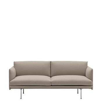 Outline Sofa 2-seater Fabric Ecriture 240/Polished Legs - Quickship