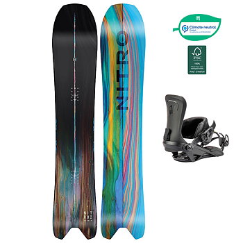 Nitro Snowboard Set Squash 148 + Poison Ultra Black S/M