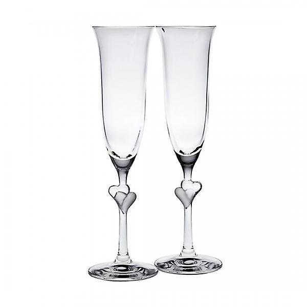 Bubbelglas White Heart 2-pack