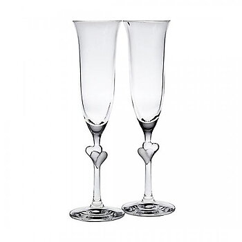 Bubbelglas White Heart 2-pack