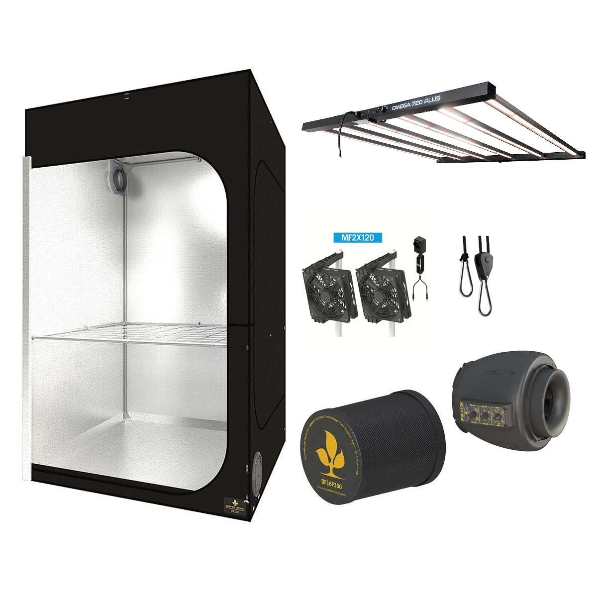 Darkstreet 120 - Omega 720W - Expert LED paket med temperaturstyrd EC-fläkt
