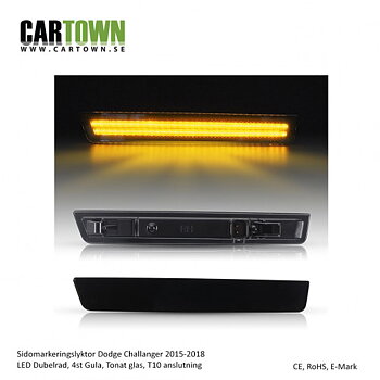 Sidomarkering Dodge Challanger 2015-18 Gula LED tonad