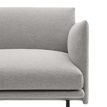 Outline Sofa 2-seater Fabric Clay 12/Black Legs - Quickship