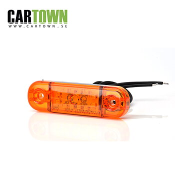 Sidomarkering 12-Led Orange, Slim E-Märkt 12-24V