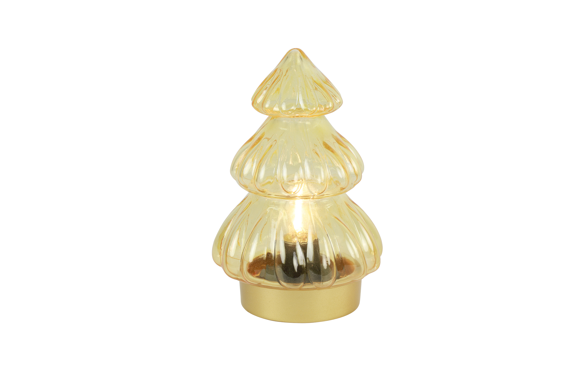 Granformade ledlampa (18 cm) Guldfärgad  