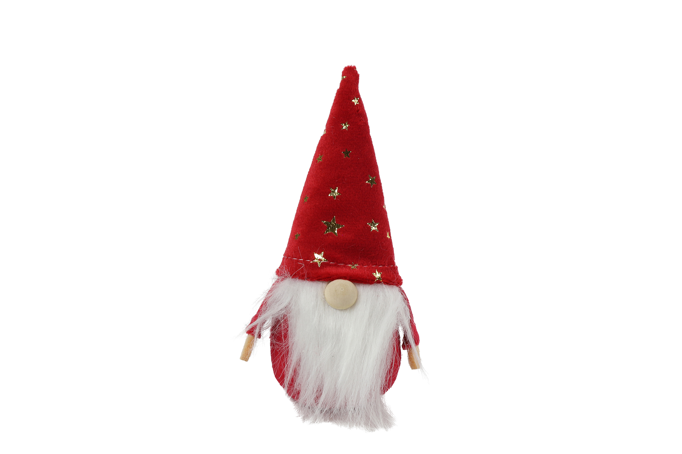 Tomte med med guldstjärnor som lyser