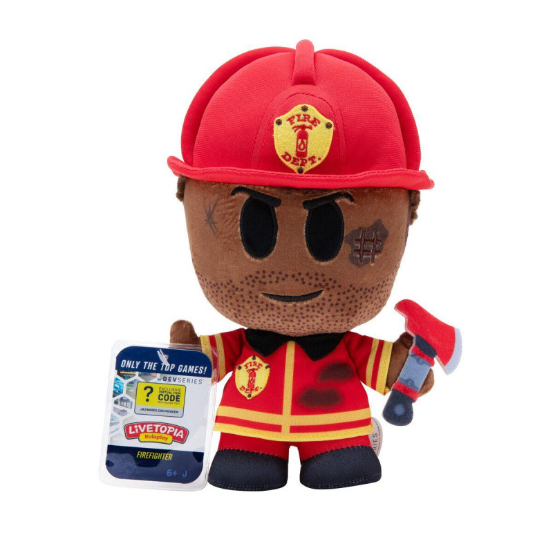 Roblox DEVSeries Collector Mjukis, 20 cm, Livetopia Firefighter