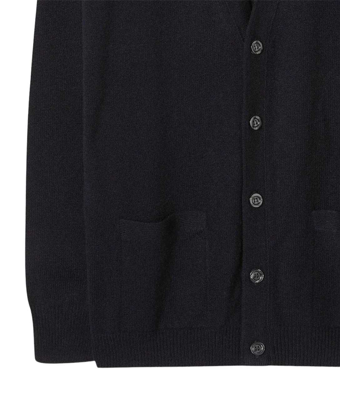Cardigan 100 % mjuk lammull Navy från Alan Paine - 4