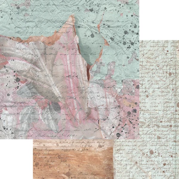 Elizabeth  -  Printed Cardstock - Abandoned Papers 12x12 - 13