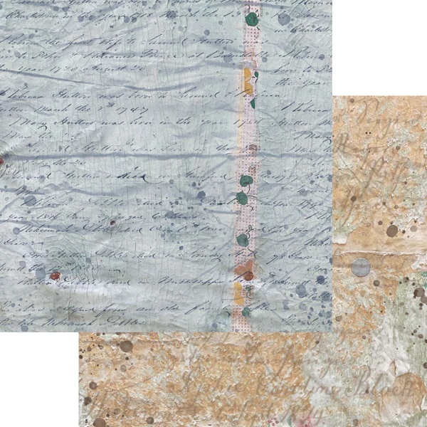 Elizabeth  -  Printed Cardstock - Abandoned Papers 12x12 - 12