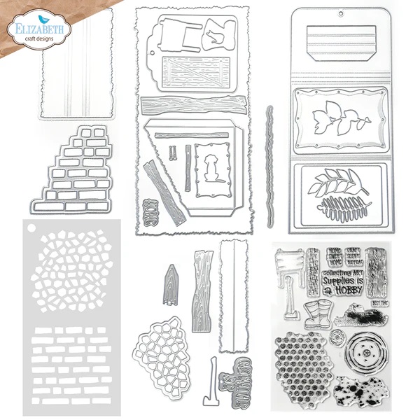 Elizabeth - Lost in the Woods kit, stämplar Dies och dubbelsidiga papper 12*12"