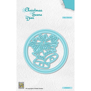 Nellies Choice  - Christmas Scene Die - Round Frame Christmas Bells
