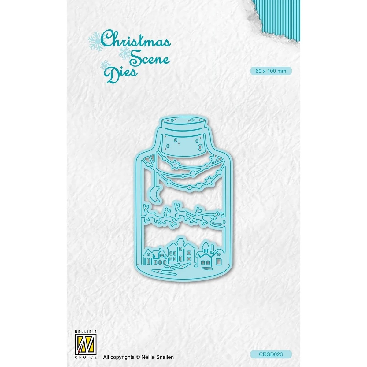 Nellies Choice  - Christmas Scene Die - Wintery Scene in Bottle