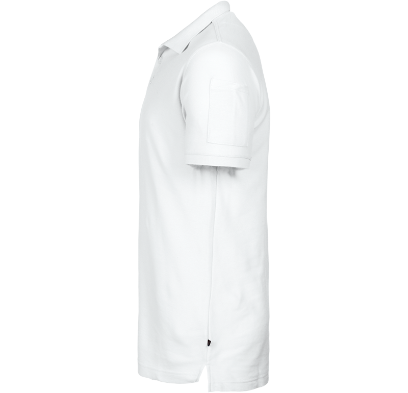 Pikétröja unisex/herr - vit - 2