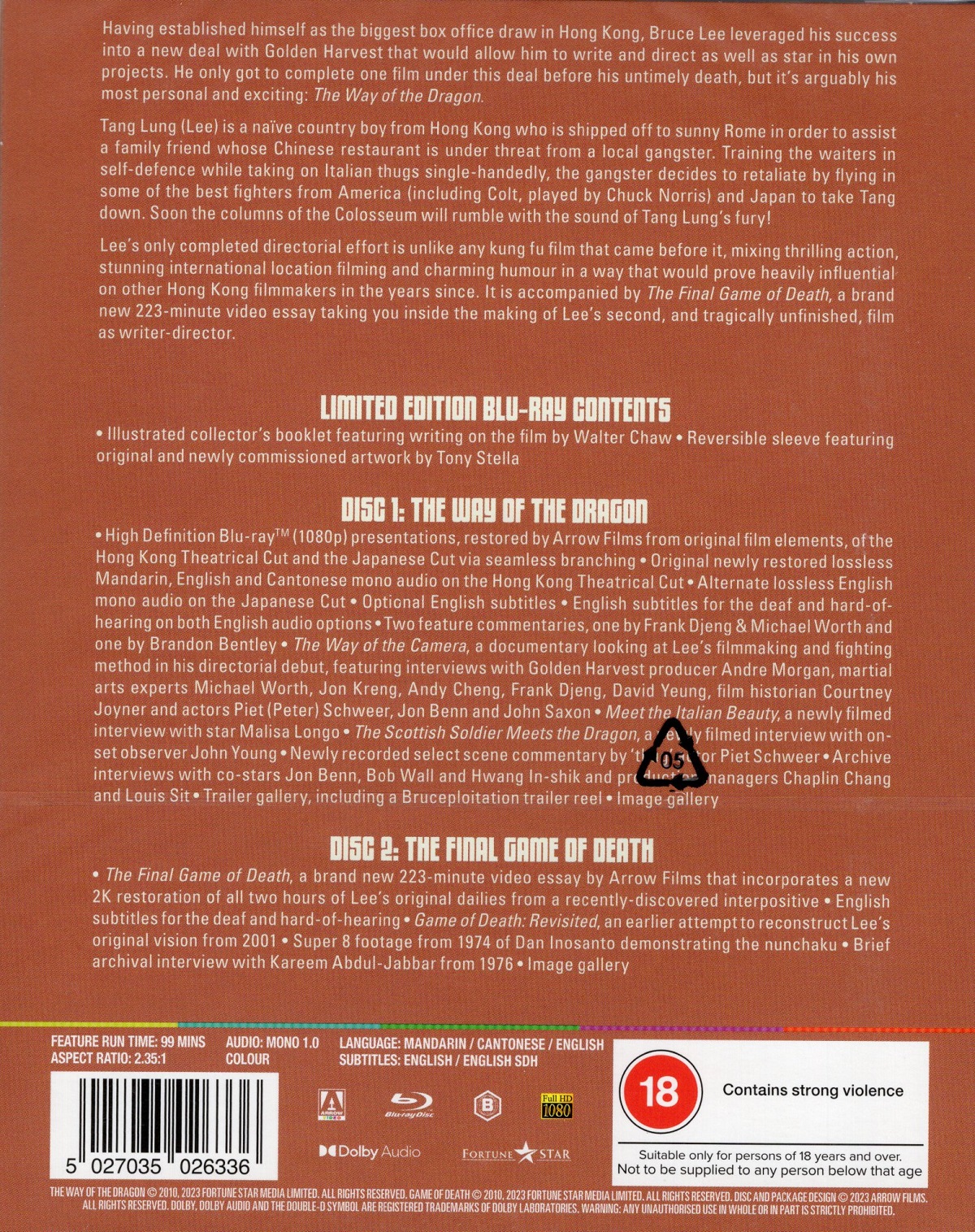 Way of the Dragon (Limited Edition) (ej svensk text) (Blu-ray) - 2