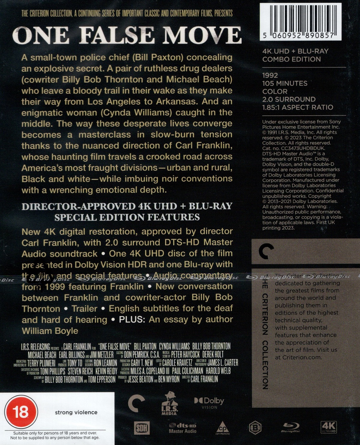 One False Move (Criterion Collection) (ej svensk text) (4K Ultra HD + Blu-ray) - 2