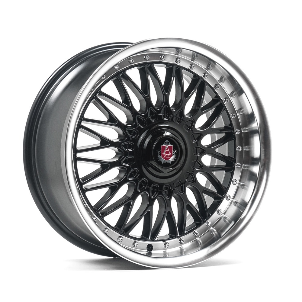 18" AXE WHEELS EX10 - GLOSSY BLACK POLISHED