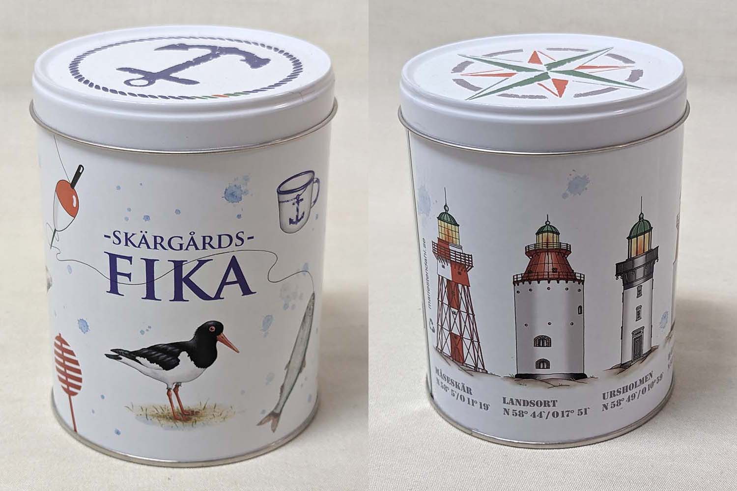 Fyrar och Skärgårds burk 14x10 cm