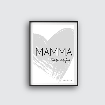 Mamma Poster - Tack för att du finns