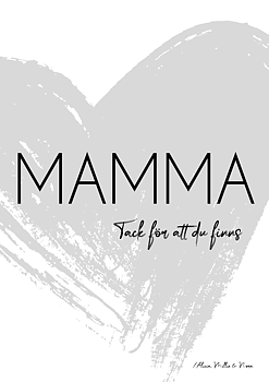 Mamma Poster - Tack för att du finns