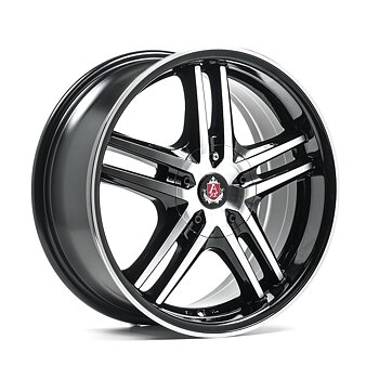 17" AXE WHEELS EX5 - GLOSSY BLACK POLISHED