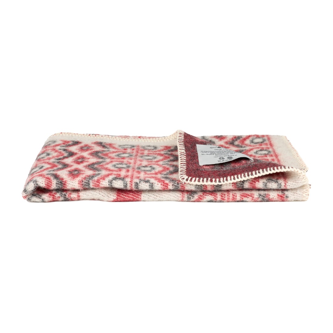 DALARNA RÖD, BABY WOOLBLANKET, 65x90cm