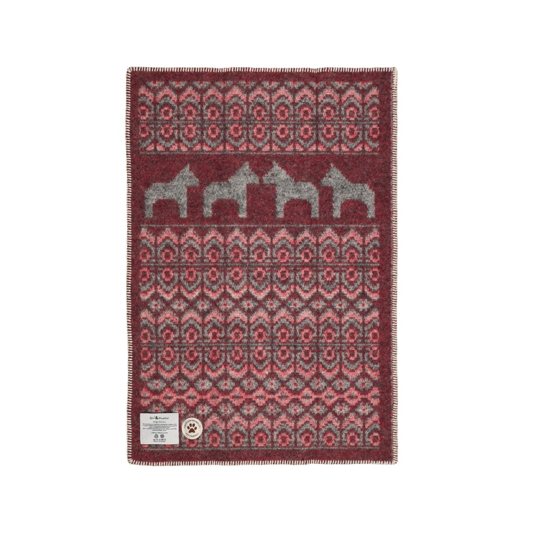 DALARNA RÖD, BABY WOOLBLANKET, 65x90cm - 4