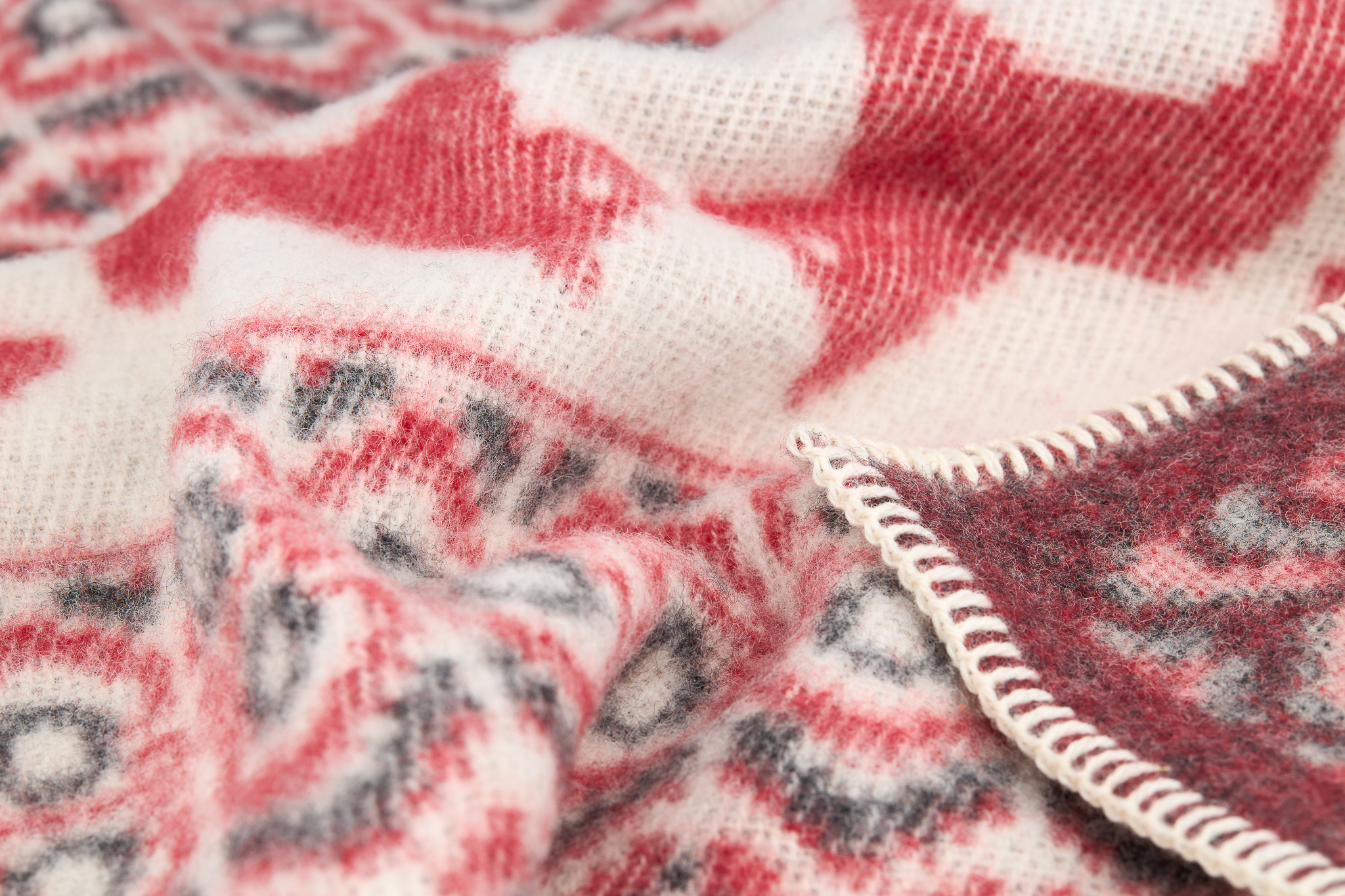 DALARNA RÖD, BABY WOOLBLANKET, 65x90cm - 2