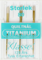 SYMASKINSNÅLAR QUILT TITANIUM 80