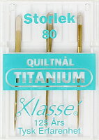 SYMASKINSNÅLAR QUILT TITANIUM 80